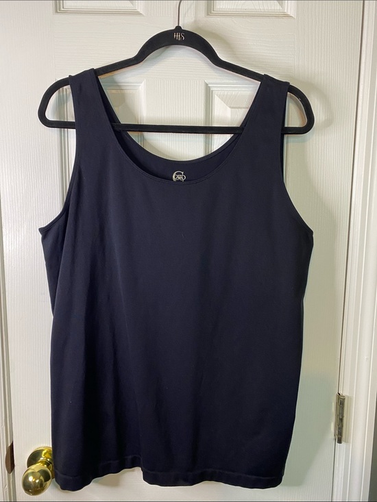 Cato Tops - Cato Women's Black Scoop Neck Tank Size 22/24
